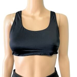 Andie Swim Black Bikini Top Small “The Caledonia” Keyhole Back Sustainable